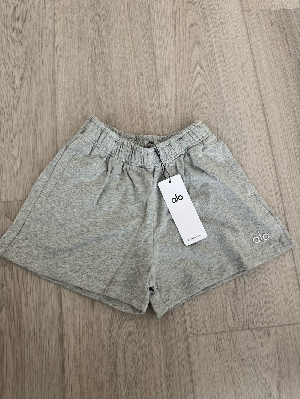 ALO Yoga Light Grey Relaxed Athletic Shorts